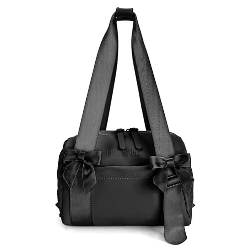 FASTFAIRY Small Gym Shoulder Bag For Women: Black Purse Handbags With Adjustable Strap - Millennials Gen Z Fitness Enthusiasts - Yoga Pilates Strength Training - Image 1