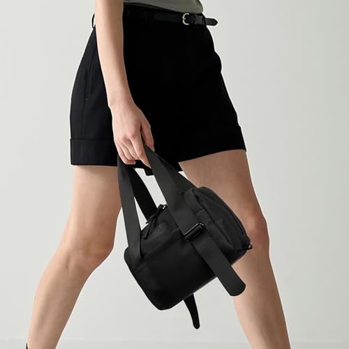 FASTFAIRY Small Gym Shoulder Bag For Women: Black Purse Handbags With Adjustable Strap - Millennials Gen Z Fitness Enthusiasts - Yoga Pilates Strength Training - Image 2
