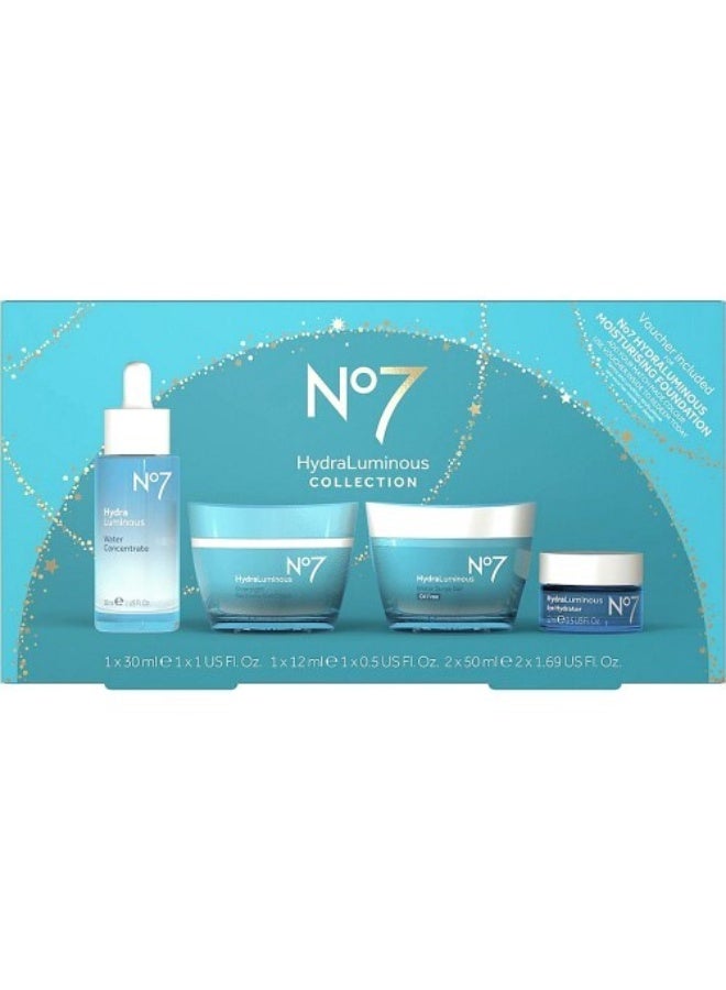 Boots No.7 No7 Hydraluminous Collection Gift Set of 4 - Image 1