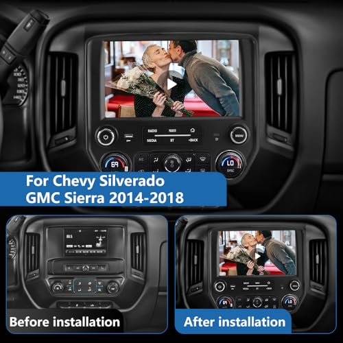 Junsun 4+64G Car Radio Stereo for Chevy Silverado GMC Sierra 2014-2018 Android 13 Wireless CarPlay Android Auto Bluetooth GPS Navigation - Image 2