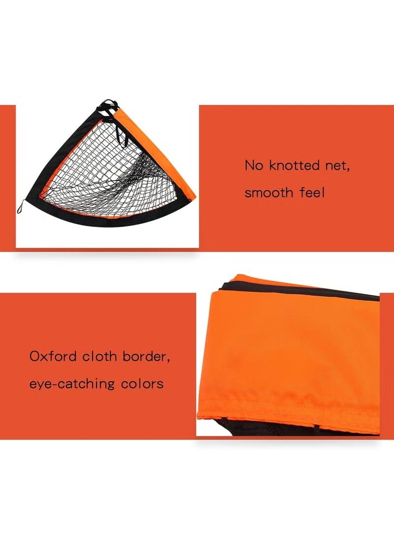 JOGAMS 2 Pack Portable Soccer Goals with Carry Bag for Backyard, Indoor and Outdoor Pop Up Football Goals for Toddler Youth Adults Orange - Image 4