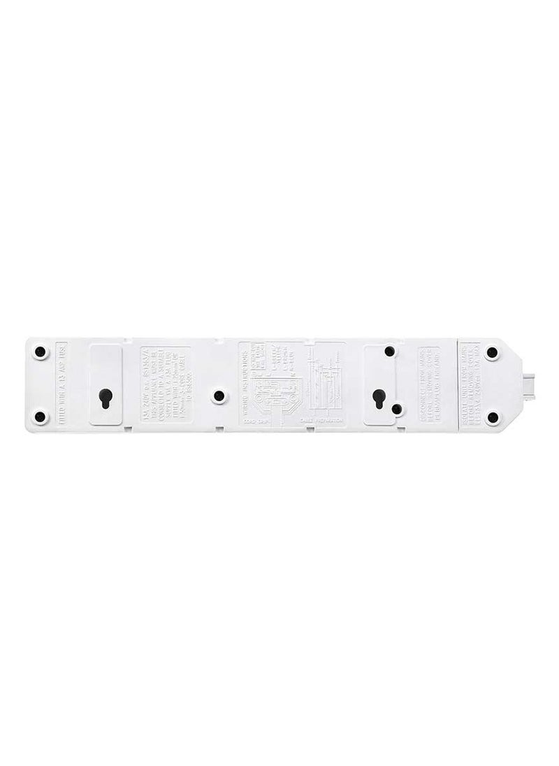 MASTERPLUG Masterplug Permaplug by ELS134W-01 Four Socket Trailing Socket with Power Indicator, without Plug and Cable, 13 Amp, White  - Image 4