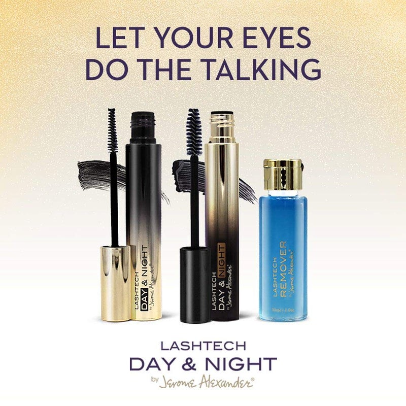 Jerome Alexander LashTech Day & Night Volumizing, Mascara Set with Eye Makeup Remover, Black - Image 2