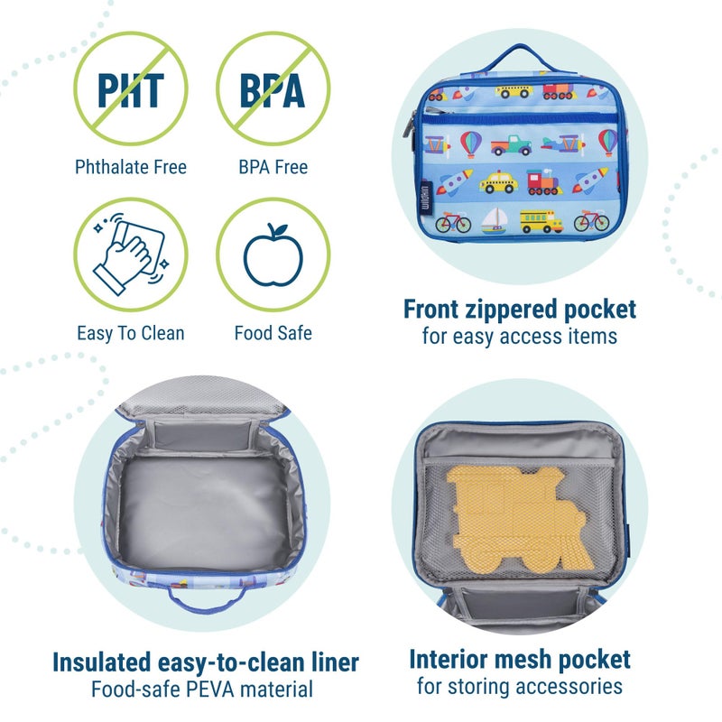 Wildkin Kids Insulated Lunch Box - Durable And Reusable For School & Travel - On The Go - Image 4