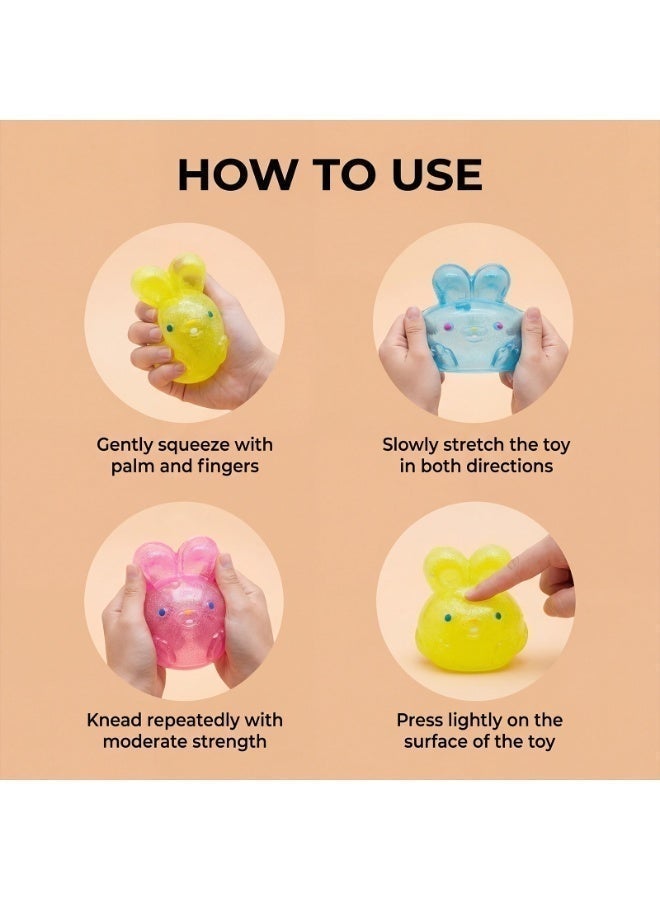 Needoh Squishy Gummy Bunny Sensory Fidget Toy Squeeze - Image 5