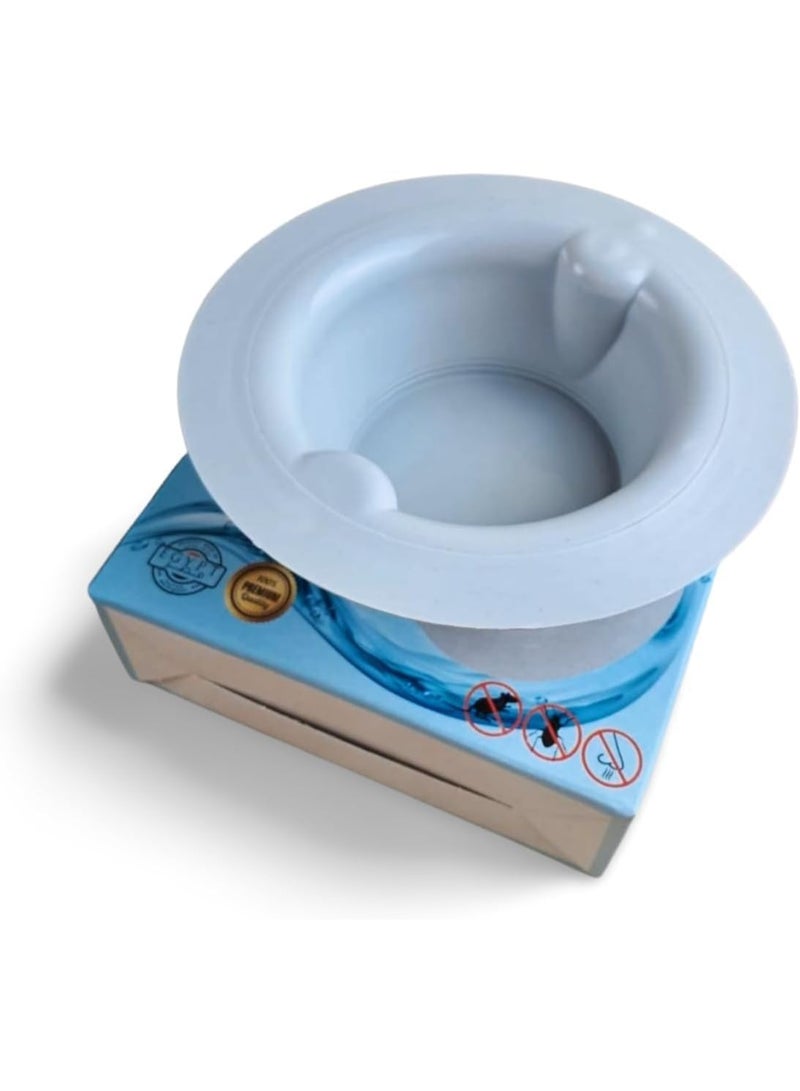 Water Bounce Blocker for Bathroom Kitchen Light Blue Plastic Bug Proof Easy to Install Suitable for Home Sink - Image 1