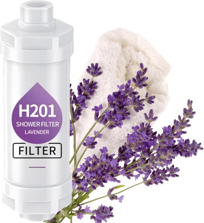 Fejytor Lavender Vitamin Shower Filter, Aromatherapy Shower Infuser, Shower Head Filter for Hard Water Softener, Filters Impurities, Rust Removal, Chlorine Removal, Anti Hair Loss, Prevents Dry Skin - Image 1