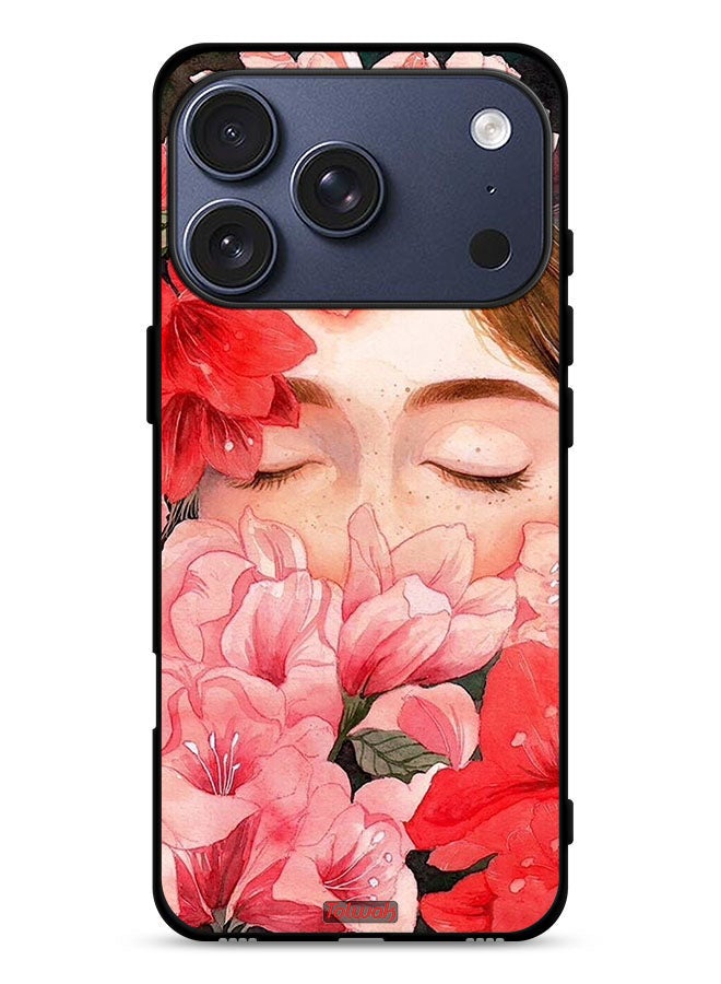 Tolwak Apple iPhone 17 Pro Protective Case Cover Girl Face Hide In Flowers Art - Image 1