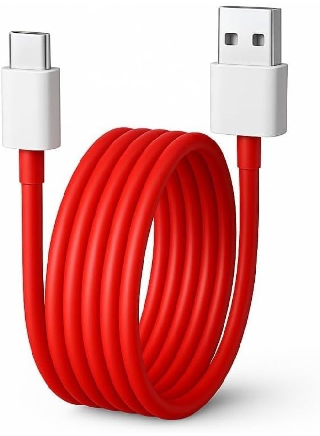 ليناكز الأصلي شاحن بقوة 120 واط متوافق مع هواتف ون بلس، محول مزود بكابل USB من النوع C، متوافق مع هواتف ون بلس 12/11/CE 3/CE 2/2T وغيرها | (محول وكابل) - Image 3