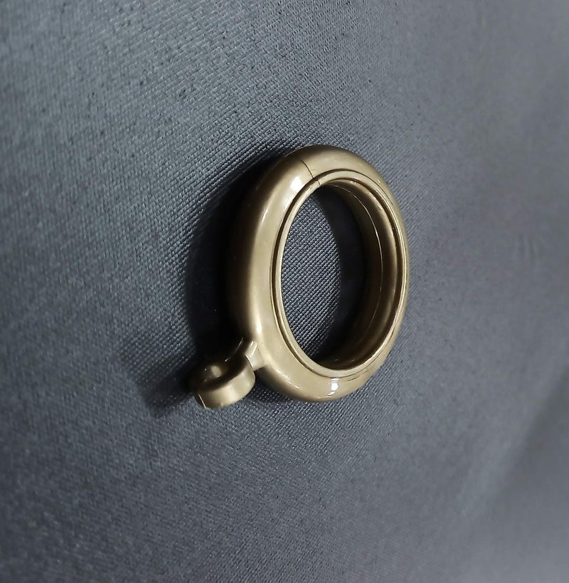 FAPBADRI Heavy Quality Plastic Curtain Rings, Standard Size for Any 1 inch Curtain Rod/Pipe, Provision to Insert a Hook at The end of The Ring, Colour Antique Gold, 20 Pieces - Image 5