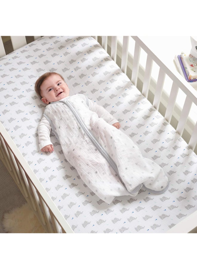 aden + anais Essentials Cotton Muslin 1.0 Tog Light Sleeping Bag Dusty For 0 To 6 Months - Image 3