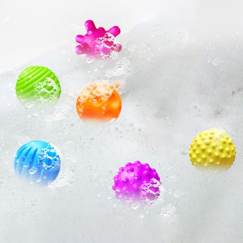 Ynanimery 6 Pack Sensory Balls for Toddlers, Sensory Baby Toys, Infant Squeeze Sensory Toys Soft Multi Ball Set Gifts with Bright Color Textured - Image 4