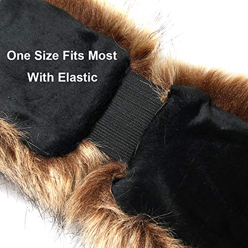 LA CARRIE Faux Fur Headband with Stretch Women's Winter Earwarmer Earmuff (Natural) - Image 5