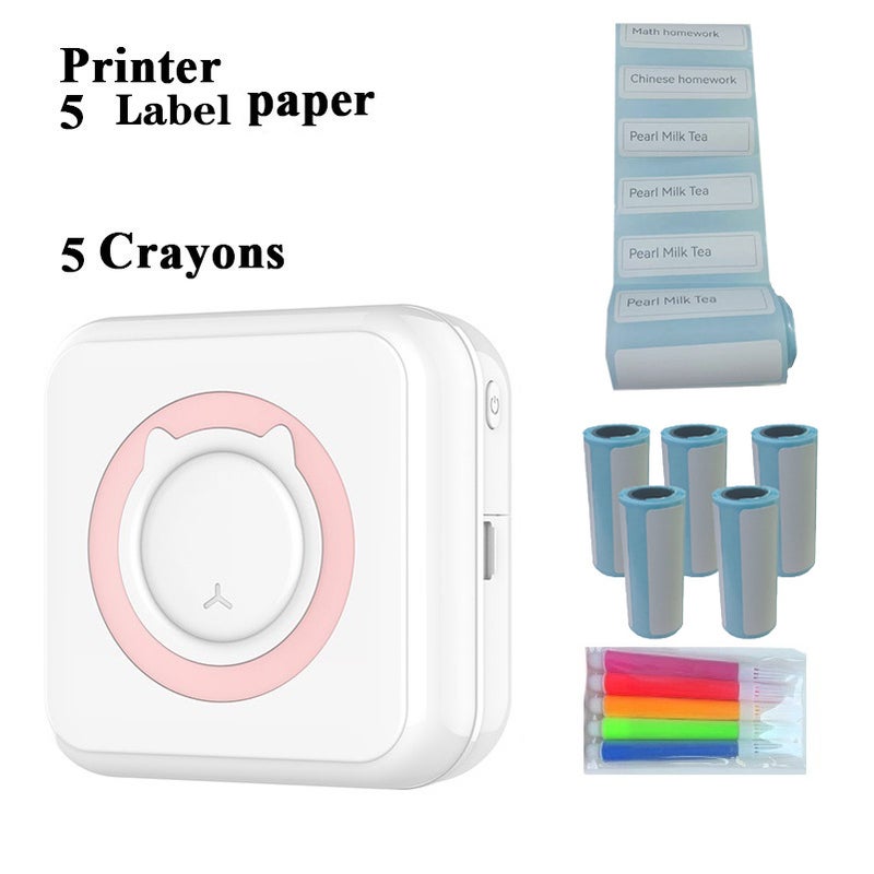 Mini Portable Thermal Printer Small Bluetooth Wireless Po Label Error Correction Pocket Label Gadget - Image 1