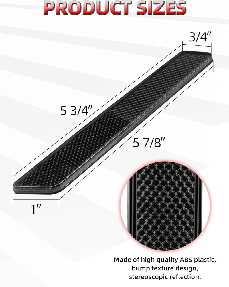 Amazicha Black Reflectors Compatible for Harley Street Glide Electra Glide Road Glide Road King Latch Covers Saddlebags Side Visibility 2014-2022 - Image 2