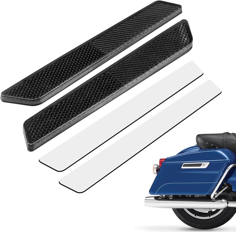 Amazicha Black Reflectors Compatible for Harley Street Glide Electra Glide Road Glide Road King Latch Covers Saddlebags Side Visibility 2014-2022 - Image 1