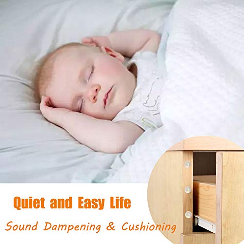 Rui Cabinet Door Bumpers Clear Self Adhesive Noise Dampening Bumper Pads 272Pcs Silicone Rubber Bumpers for Drawers Picture Frames Cutting Board and Furniture Surface Protection 5 Sizes Pack - Image 3