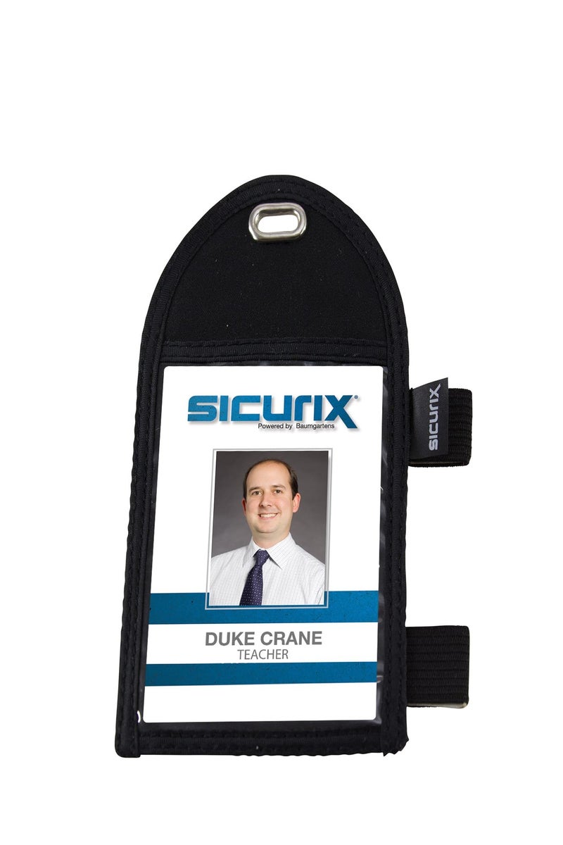 SICURIX Vertical Badge Holder with Pen Loop, Black (55710) - Image 2