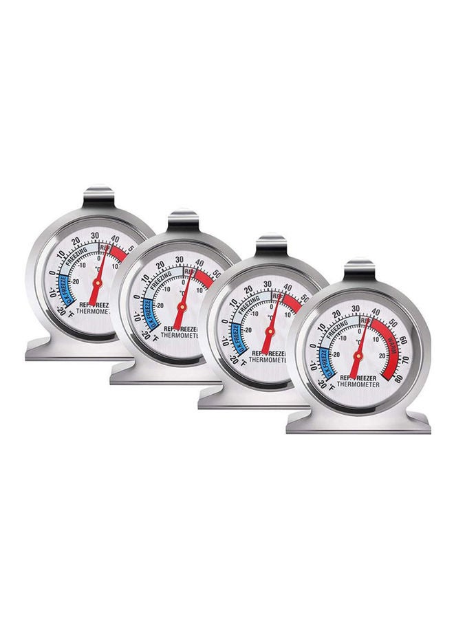 اليشمك ميزان قياس الحرارة للثلاجة من الستانلس ستيل مكون من 4 قطع متعدد الألوان 14.00*6.30*7.50سم - Image 1