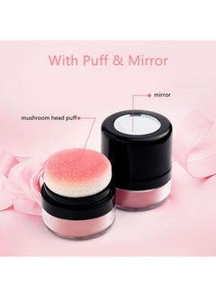 Charm Kiss Loose Powder Blush Air Cushion Blush Natural Blusher Bright Shimmer Face Blush For Cheek Highly Pigmented Blush Makeup Easy To Blend Makeup Blushin All Day Wear(04)  - Image 2