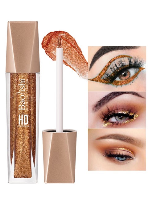 Liquid Glitter Eyeliner, Liquid Shimmer Eyeliner Waterproof Metallic Eyeliner Smudge-Proof Suitable For Women, Glitter Eyeliner For Eye Makeup