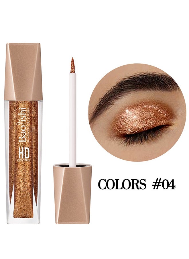 Liquid Glitter Eyeliner, Liquid Shimmer Eyeliner Waterproof Metallic Eyeliner Smudge-Proof Suitable For Women, Glitter Eyeliner For Eye Makeup