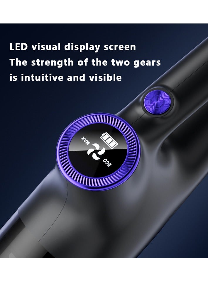 تودي جي هو 15000PA المكنسة الكهربائية اللاسلكية، 50 دقيقة التشغيل، 2-في-1 اليدوية والعصا، شحن USB-C، 5 المرفقات لشعر المنزل / السيارة / الحيوانات الأليفة، مرشح قابل للغسيل ومسح - Image 2