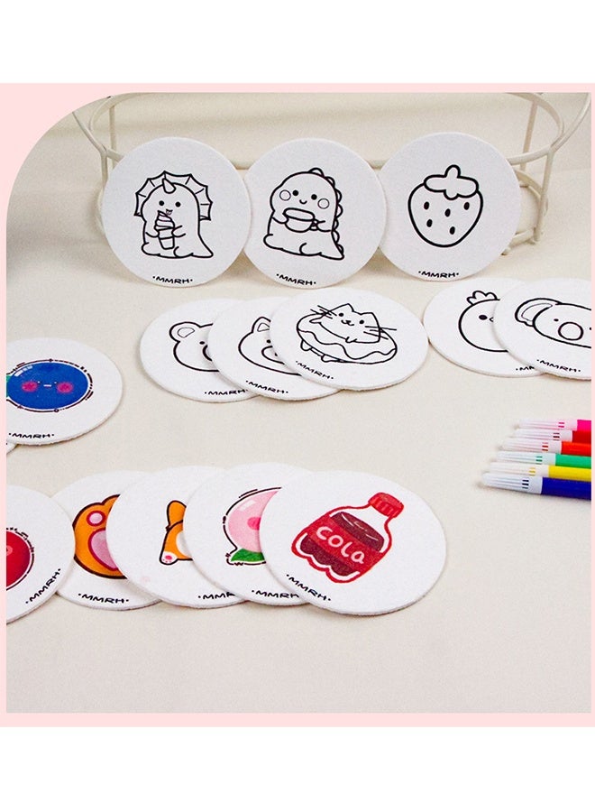 ورق رغوة الطلاء السحري الرقيق - 12 ورقة رغوة ثلاثية الأبعاد مستديرة لحرف الطلاء الرقيقة DIY والمشاريع الفنية للأطفال - Image 2