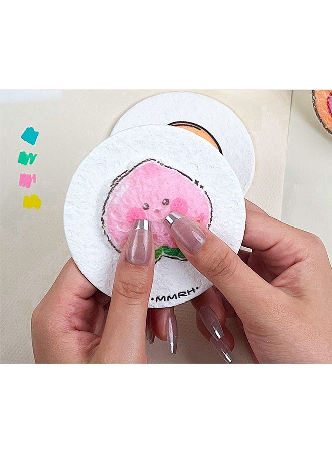 ورق رغوة الطلاء السحري الرقيق - 12 ورقة رغوة ثلاثية الأبعاد مستديرة لحرف الطلاء الرقيقة DIY والمشاريع الفنية للأطفال - Image 3