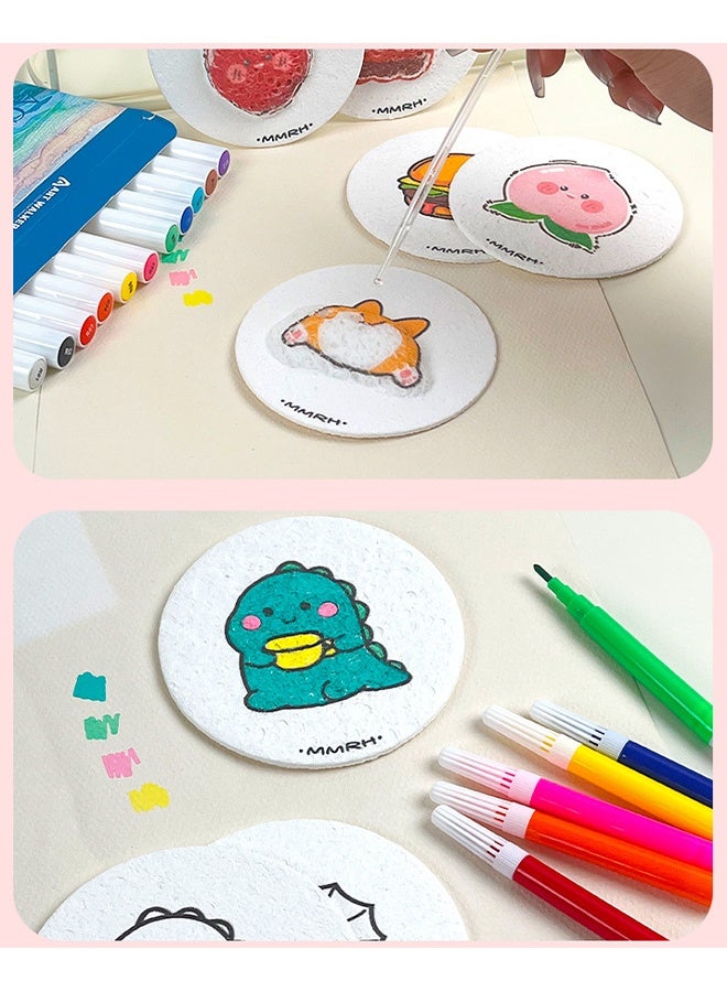 ورق رغوة الطلاء السحري الرقيق - 12 ورقة رغوة ثلاثية الأبعاد مستديرة لحرف الطلاء الرقيقة DIY والمشاريع الفنية للأطفال - Image 5