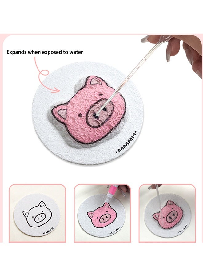 ورق رغوة الطلاء السحري الرقيق - 12 ورقة رغوة ثلاثية الأبعاد مستديرة لحرف الطلاء الرقيقة DIY والمشاريع الفنية للأطفال - Image 4