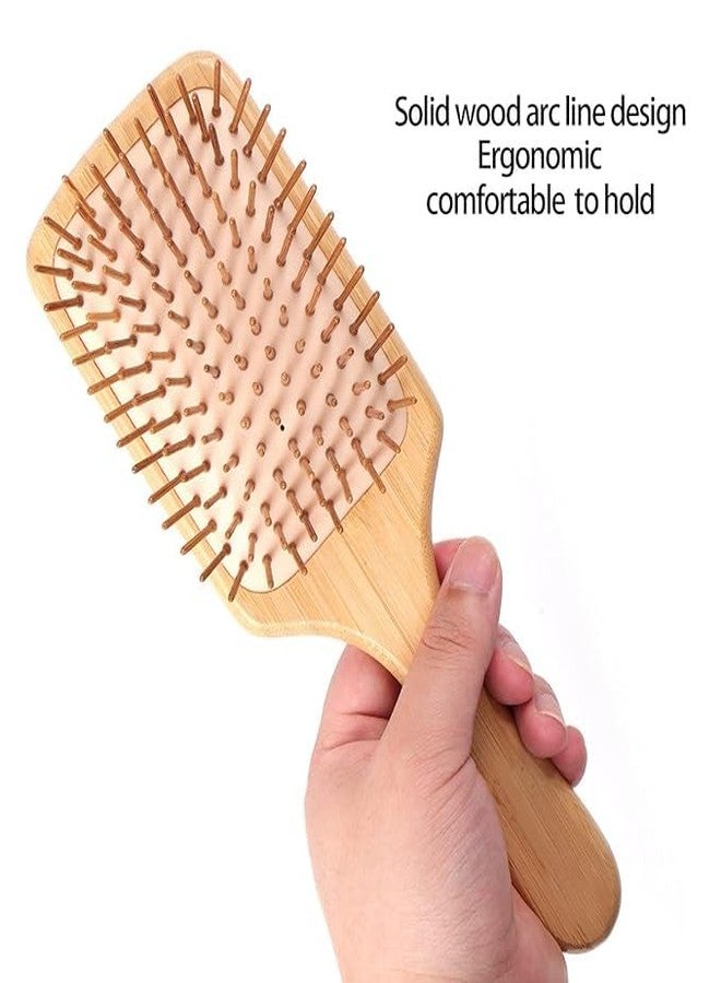 eHOMEA2Z Bamboo Hair Brush with bamboo bristles | Wooden Hair Brush for Women & Men | Wooden Brush for Hair Large Hairbrush for Women | Paddle Hair Brush Paddle Brush for Women (RECTANGLE SHAPE) - Image 3