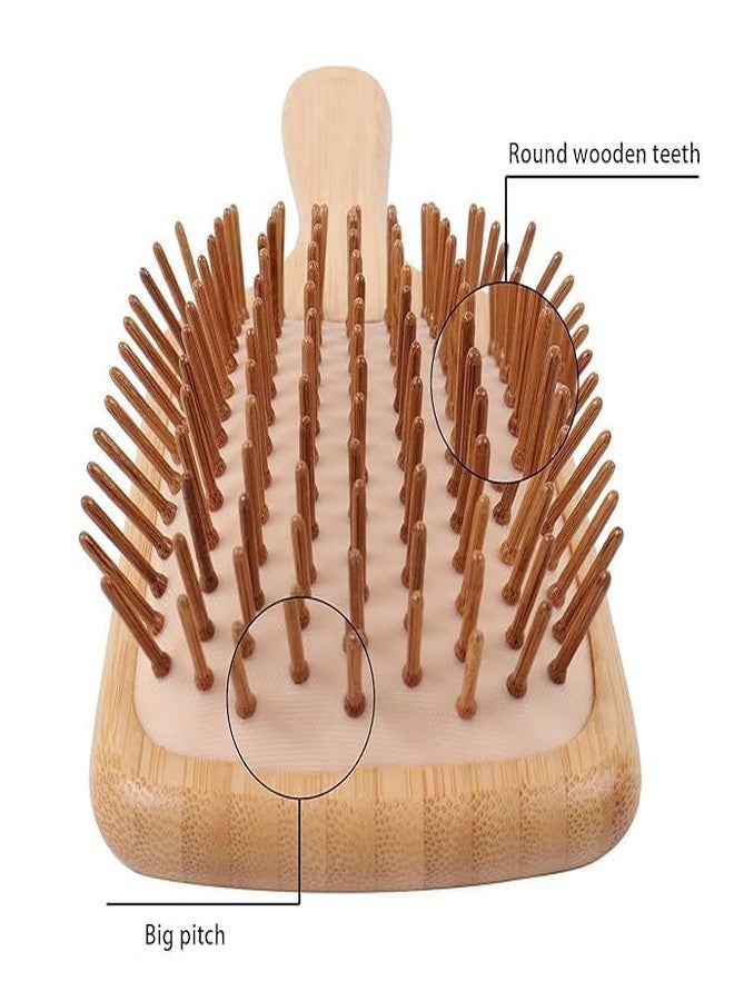 eHOMEA2Z Bamboo Hair Brush with bamboo bristles | Wooden Hair Brush for Women & Men | Wooden Brush for Hair Large Hairbrush for Women | Paddle Hair Brush Paddle Brush for Women (RECTANGLE SHAPE) - Image 5