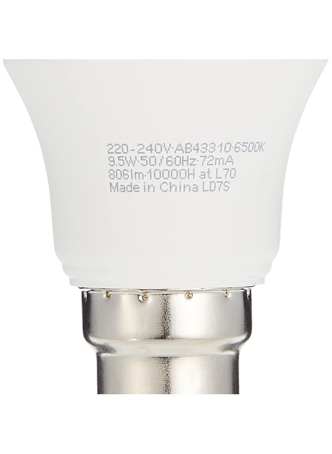 Osram - Osram LED Value Clasics A Frosted LED Lamps 9.5W Pin Base B22D, 806 Lm Day Light 6500K Bundle Pack Of 2, White, OLED-9.5W/C/F/P-2Pcs - Image 1