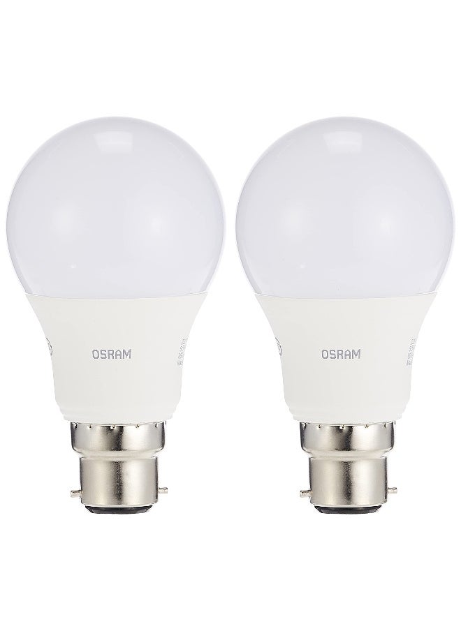 Osram - Osram LED Value Clasics A Frosted LED Lamps 9.5W Pin Base B22D, 806 Lm Day Light 6500K Bundle Pack Of 2, White, OLED-9.5W/C/F/P-2Pcs - Image 1