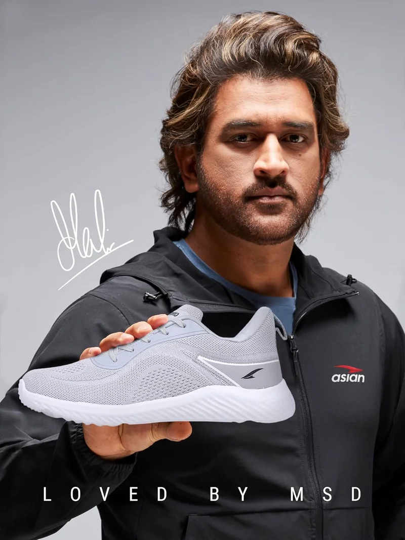 أسيان حذاء رياضي رجالي خفيف رمادي