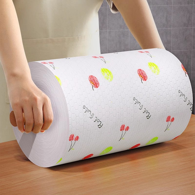 Lazy Rag Wet And Dry Kitchen Disposable Rag Household Thickened Oil-Absorbing Absorbent Dishwashing Cleaning Special Paper - Image 1
