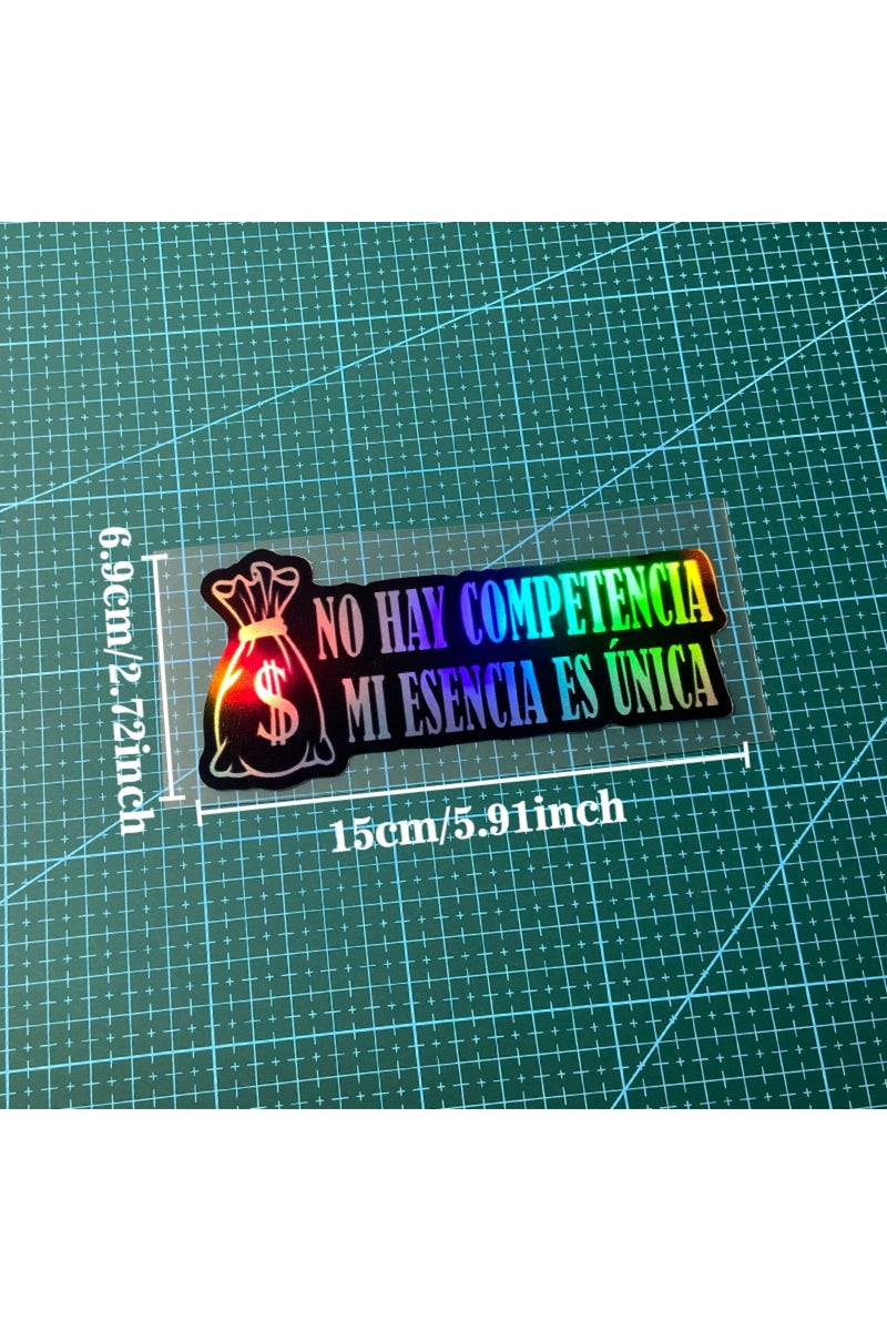 إيروريكس ملصقات دراجات نارية إبداعية مقاومة للماء بطول 15 سم من ليزر-ب، قطعة واحدة، تحمل شعارًا ملهمًا.