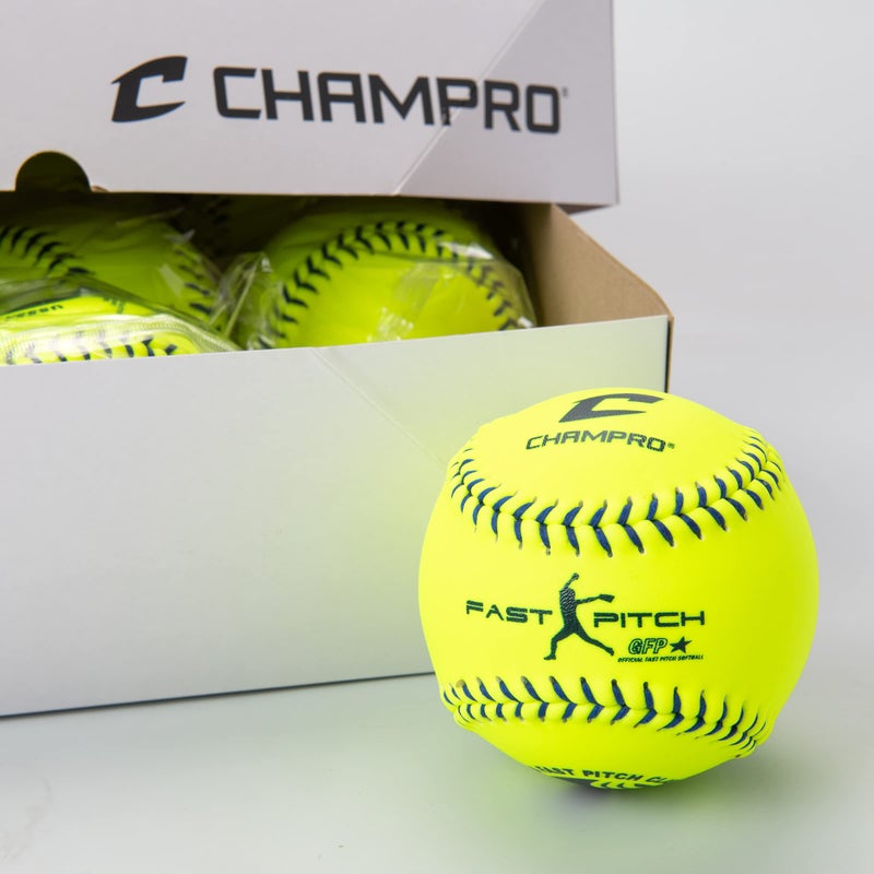 CHAMPRO USSSA 11" Fast Pitch Softballs with Durahide Cover and .47 COR, 12 Pack - Image 3