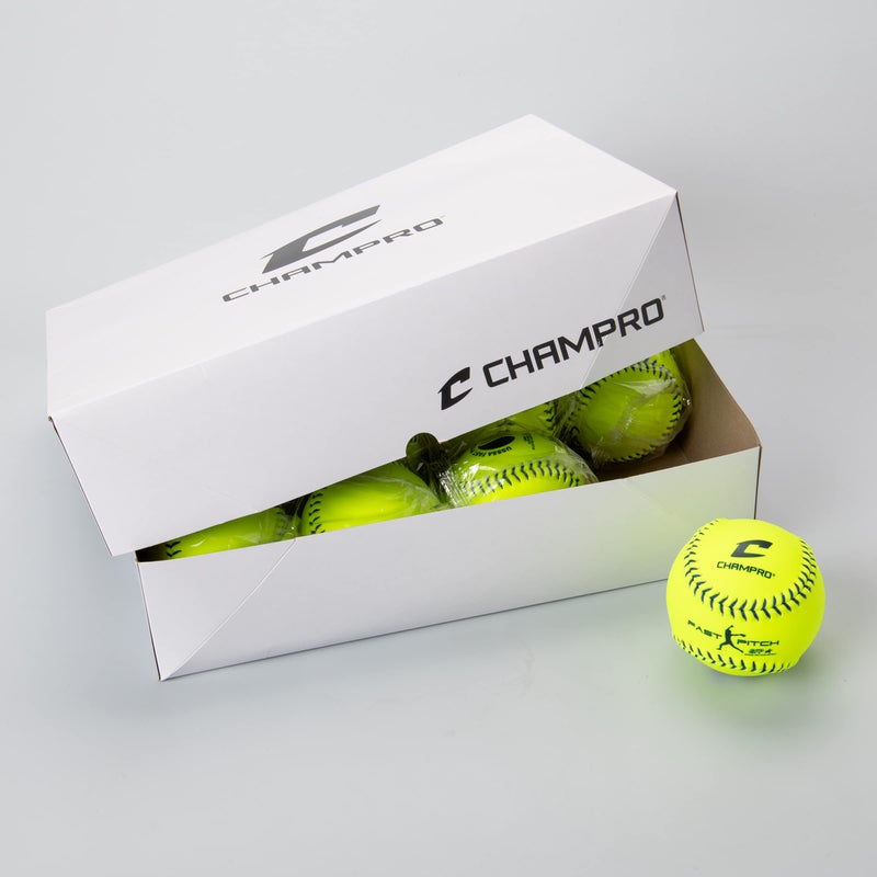 CHAMPRO USSSA 11" Fast Pitch Softballs with Durahide Cover and .47 COR, 12 Pack - Image 2