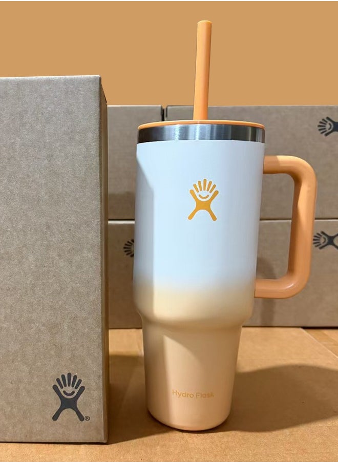 Hydro Flask 40 oz Tumbler with Handle, 2-in-1 Straw and Sip Lid, Leakproof, Dishwasher Safe, Insulated Stainless Steel Travel Coffee Mug, Keeps Cold for 24 Hours, Fits in Car Cup Holder  - Image 2