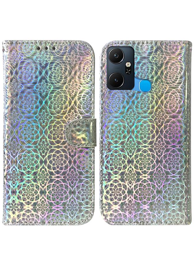 اس-توب جراب لهاتف Infinix Smart 6 Plus مصنوع من الجلد الملون مع مشبك مغناطيسي - Image 1