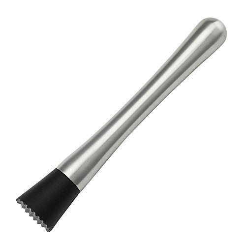 HQY 8" Long Stainless Steel Cocktail Muddlers by HQY, Muddler - Image 1