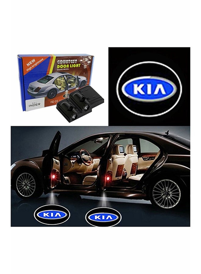2-Piece LED Car Door KIA Logo Projector Shadow Light Set - Image 1