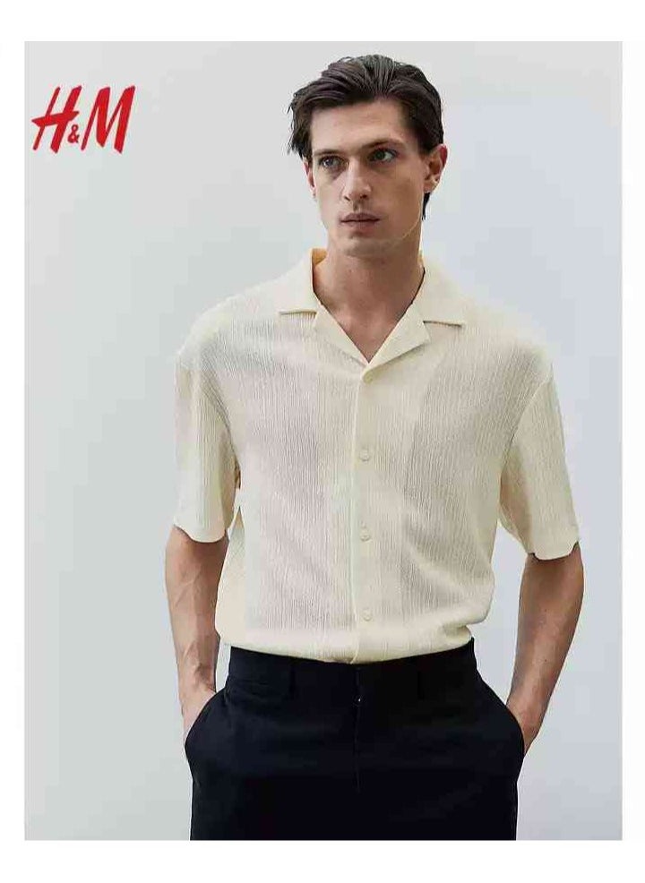 H and M - HM Autumn New Casual Loose Short Sleeved Shirt - Image 1