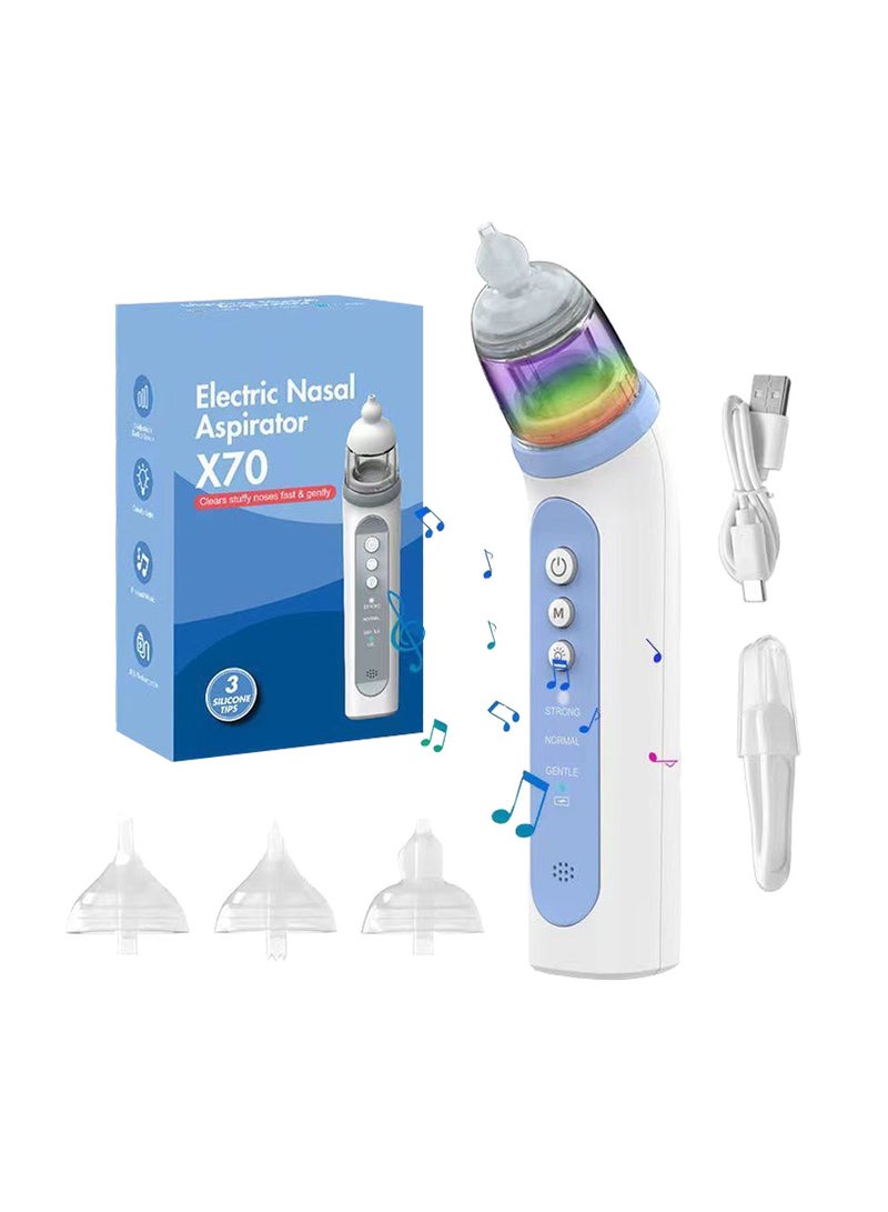 Electric Nasal Aspirator X70 for Babies & Toddlers, Adjustable Suction, Soft Silicone Tip, Clears Thick & Liquid Mucus, USB Rechargeable Baby Nose Cleaner - Image 1