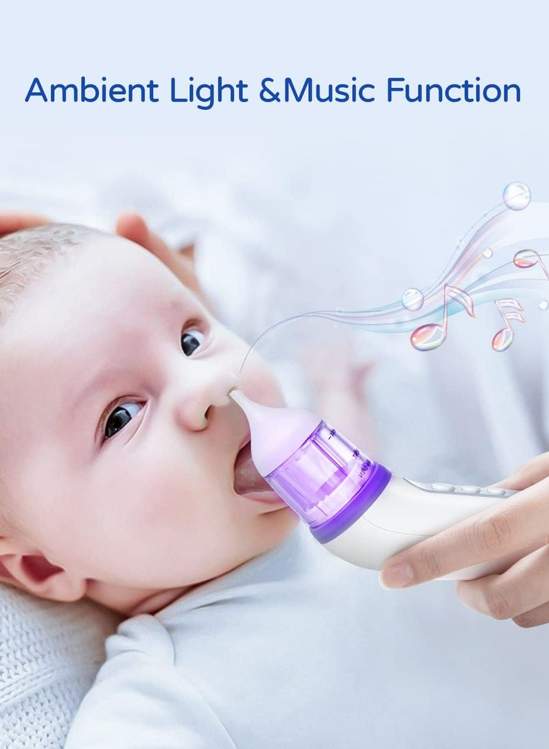 Electric Nasal Aspirator X70 for Babies & Toddlers, Adjustable Suction, Soft Silicone Tip, Clears Thick & Liquid Mucus, USB Rechargeable Baby Nose Cleaner - Image 5