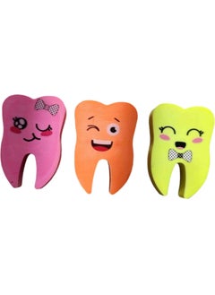 Vulli Fun Tooth Shaped Eraser 3 Pieces  - Image 1