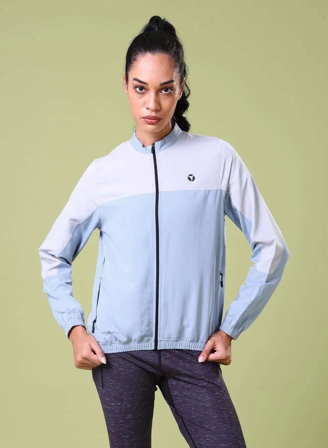 Technosport Color Block Long Sleeves Woven Jacket by Styli