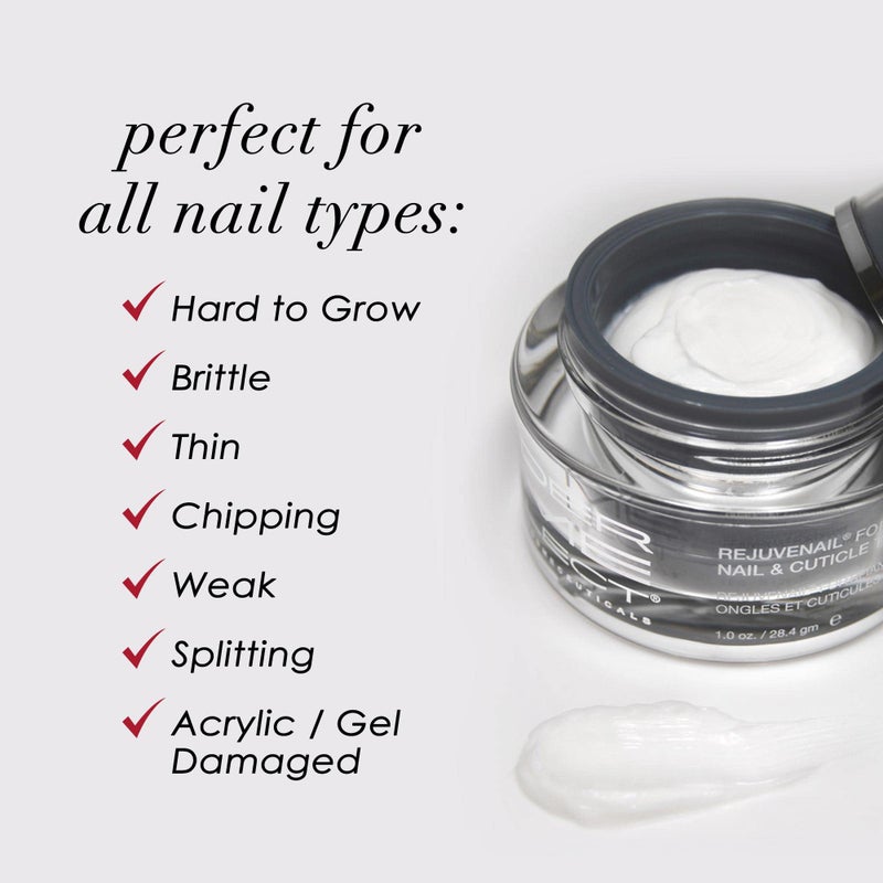 Dermelect Rejuvenail Fortifying Nail & Cuticle Treatment- Cream for Dry Damaged Cuticles with Peptides Hyaluronic Acid Shea Butter, Moisturizes, Soothes, Strengthens Repairs Cuticles & Nails - Image 3